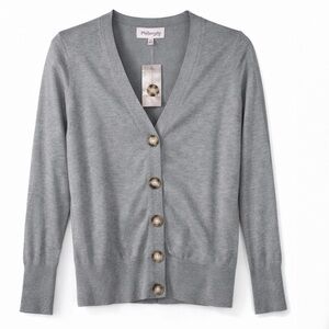 🩶 NWT! Philosophy Grey Button Down Cardigan